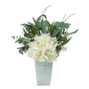 Nearly Natural A1120 21" Artificial Green & White Cymbidium Orchid & Eucalyptus Arrangement