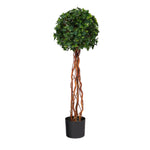 Nearly Natural T1556 3.5’ English Ivy Single Ball Topiary Artificial Tree with Natural Trunk