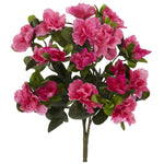 Nearly Natural 6067-S4 13" Artificial Green & Pink Azalea Plant, Set of 4