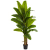 Nearly Natural 5598 7.5' Artificial Green Banana Tree