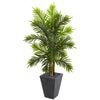 Nearly Natural 5676 5.5' Artificial Green Areca Real Touch Palm Tree in Slate Finished Planter 