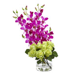 Nearly Natural Rose & Dendrobium Orchid Artificial Arrangement