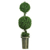 Nearly Natural 5` Double Ball Leucodendron Topiary w/Decorative Vase (Indoor/Outdoor)