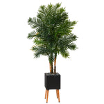 Nearly Natural T1368 70`` Areca Palm Artificial Tree in Black Planter with Stand
