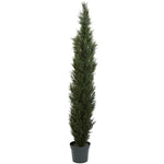 Nearly Natural 5429 7' Artificial Green Mini Cedar Pine Tree with Pot 