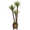 Nearly Natural 9970 61" Artificial Green Yucca Tree in Decorative Planter