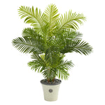 Nearly Natural 62`` Hawaii Palm Artificial Tree in Decorative Planter