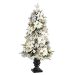 Nearly Natural T3323 4’ Christmas Tree with 223 Bendable Branches and 100 Lights in Decorative