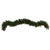 Nearly Natural W1289 9` Mixed Pines and Pinecones Artificial Christmas Garland