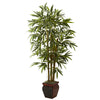 Nearly Natural 5928 5.5' Artficial Green Bamboo Tree with Decorative Planter