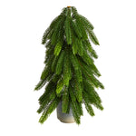 Nearly Natural T3369 17`` Christmas Pine Artificial Tree in Decorative Planter