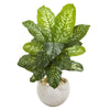 Nearly Natural 37`` Dieffenbachia Artificial Plant in Bowl Planter (Real Touch)