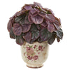 Nearly Natural 8569 14" Artificial Purple Real Touch Peperomia Plant in Flower Print Planter 