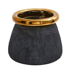 Nearly Natural  0750-S1 10" Stone Planter with Bronze Rim