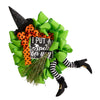 Nearly Natural W1210 26`` Halloween Witch Broom and Hat Mesh Wreath