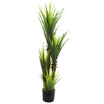 Nearly Natural 6343 4.5' Artificial Green Dracaena Plant