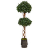 Nearly Natural T2461 68” Artificial Tree in Ribbed Metal Planter