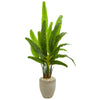 Nearly Natural 9271 64" Artificial Green Travelers Palm Tree in Sand Colored Planter