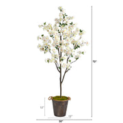 Nearly Natural T2535 6` Cherry Blossom Artificial Tree in Decorative Metal Pail