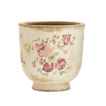 Nearly Natural 0185-S1 7.5" Tuscan Ceramic Floral Print Planters