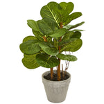 Nearly Natural 4353 22" Artificial Green Fiddle Leaf Plant