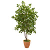 Nearly Natural 9995 53" Artificial Green Oak Tree in Terra-Cotta Planter