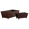 Nearly Natural 0547-S2 Brown Rectangle Wooden Planters, Set of 2