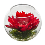 Nearly Natural 8'' Lotus Artificial Arrangement in Glass Vases
