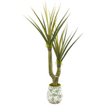 Nearly Natural 9632 69" Artificial Green Yucca Plant in Decorative Planter