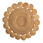 Nearly Natural D1013 3` x 3` Hand Braided Mandala Jute Round Rug