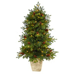 Nearly Natural T2430 4’ Artificial Christmas Tree with 100 Clear Lights