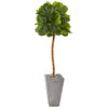 Nearly Natural T1153 70" Artificial Green Real Touch Fiddle Leaf Tree in Cement Planter 