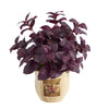 Nearly Natural 12`` Basil Artificial Plant in Decorative Planter