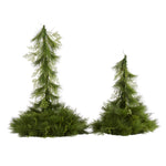 Nearly Natural 24`` and 36`` Table Top/Hanging Artificial Christmas Decor (Set of 2)