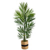 Nearly Natural T2895 7` Kentia Artificial Palm in Handmade Natural Cotton Planter