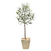 Nearly Natural T2551 52`` Olive Artificial Tree in Country White Planter