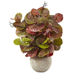 Nearly Natural 6928 36" Artificial Green & Light Brown Seagrape Plant in Sand Colored Bowl