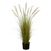 Nearly Natural P1565 6’ Grass Artificial Plant in Black Tin Planters