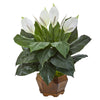 Nearly Natural P1000 27" Artificial Green Spathifyllum Plant in Decorative Planter