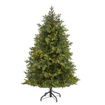 Nearly Natural 6` North Carolina Fir Artificial Christmas Tree with 450 Clear Lights and 2303 Bendable Branches