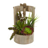 Nearly Natural 8256 11" Artificial Green Succulent Garden Plant in Decorative Planter