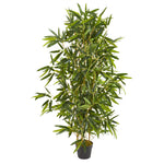 Nearly Natural 9101 4' Artificial Green Real Touch Bamboo Tree in Pot, UV Resistant (Indoor/Outdoor)