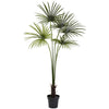 Nearly Natural 5447 7' Artificial Green Fan Palm Tree, UV Resistant (Indoor/Outdoor)