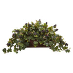 Nearly Natural 8220 18" Artificial Green Grape Leaf Plant in Decorative Planter