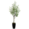 Nearly Natural T2597 64`` Eucalyptus Artificial Tree in Black Metal Planter