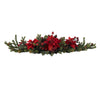 Nearly Natural 4917 Poinsettia & Berry Centerpiece