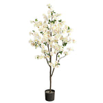 Nearly Natural T2723-WH 6’ Cherry Blossom Artificial Tree