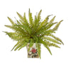 Nearly Natural 11``Fern Artificial Plant in Floral Planter