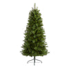 Nearly Natural 6` Slim West Virginia Mountain Pine Artificial Christmas Tree with 629 Bendable Branches