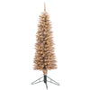 Nearly Natural 4` Champagne Pencil Artificial Christmas Tree with 150 (multifunction) Clear LED Lights